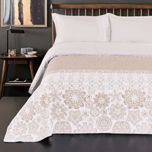 Obojstranný prehoz na posteľ DecoKing Alhambra béžový/biely
