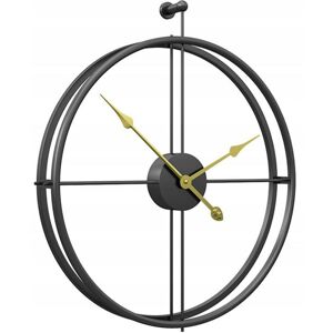 3D nástenné hodiny Coat 50 cm čierne
