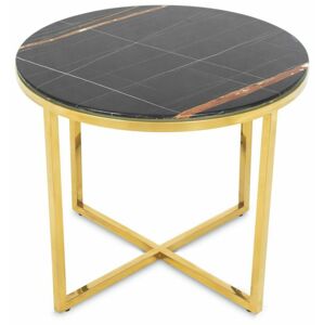 Konferenčný stolík VERTIGO 60 cm čierny/zlatý