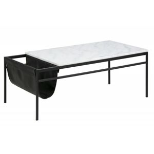 Konferenční stolek Atalaya bílý mramor/černá