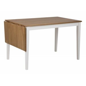 Skladací stôl Brisbane 120-160x75 cm hnedý/biely