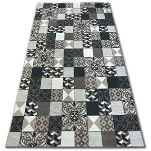Kusový koberec LISBOA 27218/985 štvorce hnedý portugal