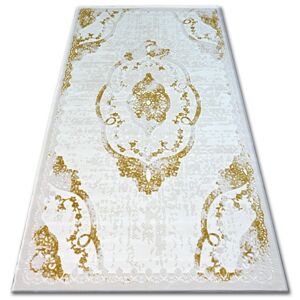 Kusový koberec BEYAZIT Trvet bielo-zlatý
