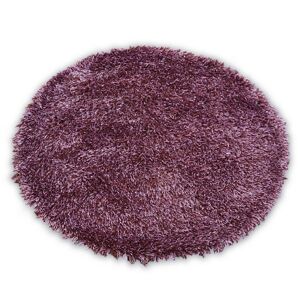 Kulatý koberec LOVE SHAGGY fialový
