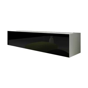 Závesný TV stolík Viki RTV 160 cm čierna/biela