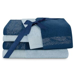 Sada 6 ks ručníků ALLIUM klasický styl námořnická modř