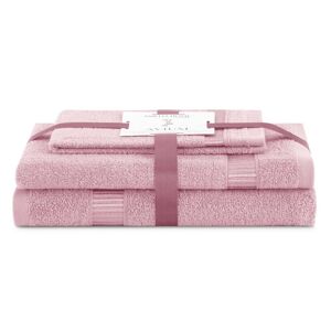 Sada 3 ks ručníků AVIUM klasický styl růžová