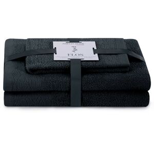 Sada 3 ks ručníků FLOSS klasický styl černá