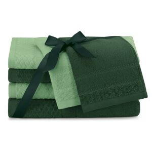 Sada 6 ks ručníků RUBRUM klasický styl zelená