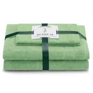 Sada 3 ks ručníků RUBRUM klasický styl světle zelená