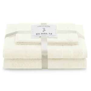Sada 3 ks ručníků RUBRUM klasický styl krémová
