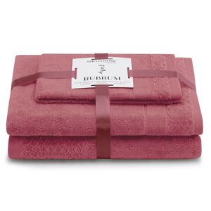 Sada 3 ks ručníků RUBRUM klasický styl růžová