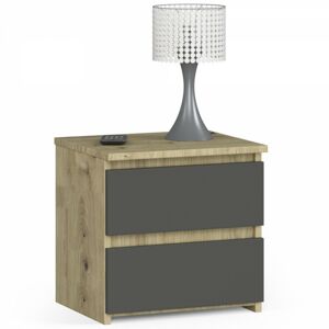 Nočný stolík CL2 40 cm dub artisan/grafitový sivý