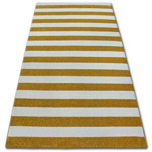 Kusový koberec SKETCH LIAM zlatý/krémový - pásky