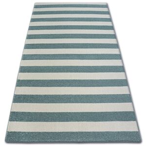 Kusový koberec SKETCH MATTHEW tyrkysový/krémový - pásky