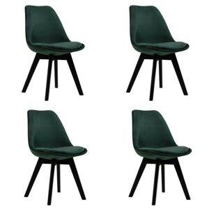 Sada 4 jídelních židlí Esme zelená