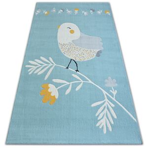 Kusový koberec PASTEL 18404/032 - vták, modrý