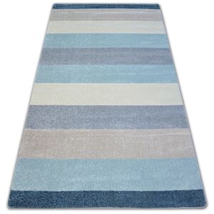 Kusový koberec NORDIC pásy, krémový/modrý G4577