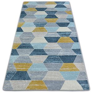 Kusový koberec NORDIC HEXAGON šedý / modrý G4596