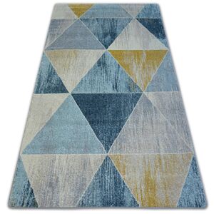 Kusový koberec NORDIC TRIANGLE modrý/krémový G4584