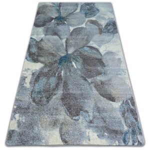 Kusový koberec NORDIC kvety sivý/hnedý FD291