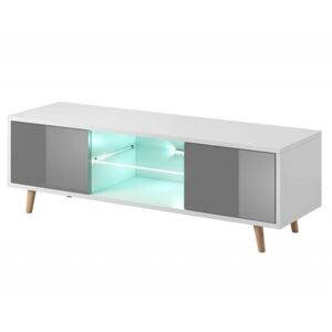 TV stolek SWEDEN 140 cm bílý/šedý