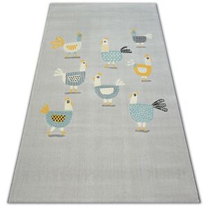 Kusový koberec PASTEL 18413/052 - kurčatá / sivý tyrkysový