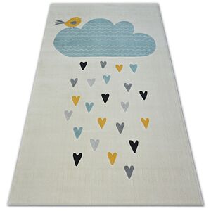 Kusový koberec PASTEL 18409/062 - mrak / krémový tyrkysový sivý