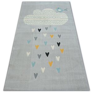 Kusový koberec PASTEL 18409/652 - mrak / šedý krémový tyrkysový