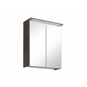 Závěsná koupelnová skříňka se zrcadlem Cosmo 2 840 2D avola/bílý lesk
