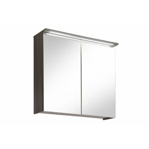 Závesná kúpeľňová skrinka so zrkadlom a s LED osvetlením Cosmo 2 841 2D avola