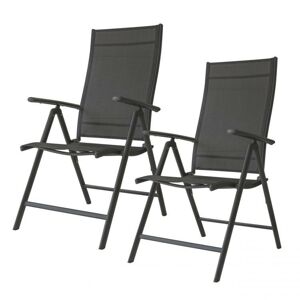 Zahradní židle Bory černá - 2 kusy
