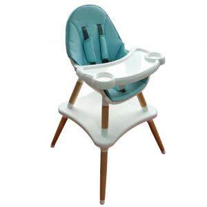 Dětská jídelní židlička EcoToys 2v1 KONFIG tyrkysová 