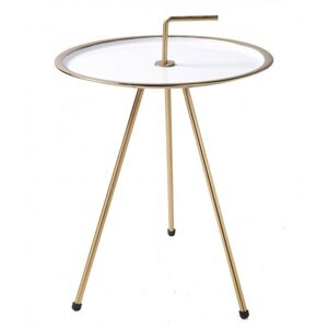 Oryginalny stolik kawowy Simply Clever 36 cm biały/złoty