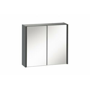 Závěsná koupelnová skříňka se zrcadlem Ibiza 840 2D antracit