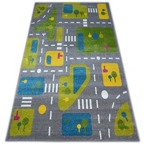 Detský koberec PAINT STREET sivý