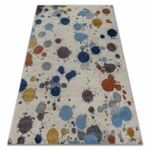 Kusový koberec SOFT SPLASH krémovo-modrý