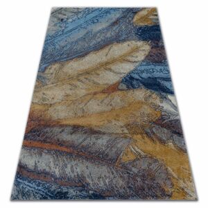 Kusový koberec SOFT FEATHER žlto-modrý