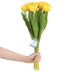 Umělá květina TULIPI 10 ks žlutá