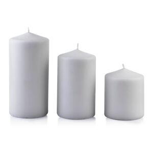 Vysoká svíčka Classic Candles 18 cm šedá