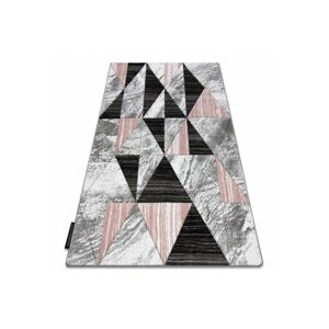 Kusový koberec ALTER Nano trojuholníky ružový