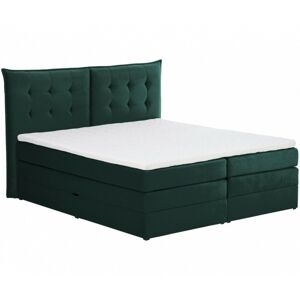 Čalúnená posteľ boxspring Fendy 160x200 zelená