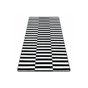 Kusový koberec SKETCH MATTHEW biely/čierny - pásiky