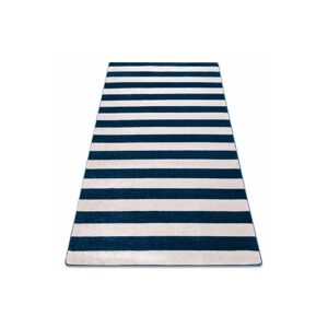 Kusový koberec SKETCH CALLUM modrý/biely - pruhovaný