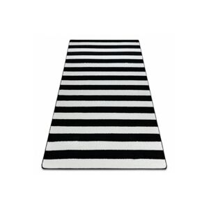 Kusový koberec SKETCH JOE bílý / černý - pásky
