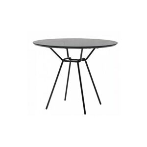 Ocelový konferenční stolek Sysca 80 cm černý