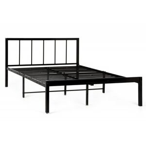 Kovová postel LEVEL 160x200 dvoulůžko černý lesk