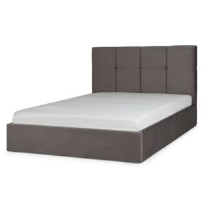 Čalouněná postel Allana 140x200 dvoulůžko - šedé