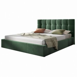 Čalouněná postel Acoma 140x200 zelená