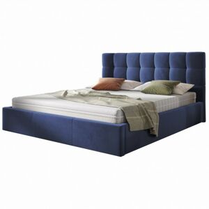 Čalouněná postel Acoma 140x200 dvoulůžko - námořnická modř